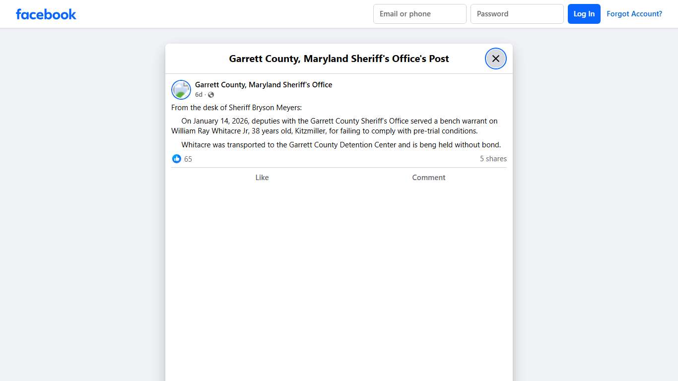 From the desk... - Garrett County, Maryland Sheriff's Office | Facebook